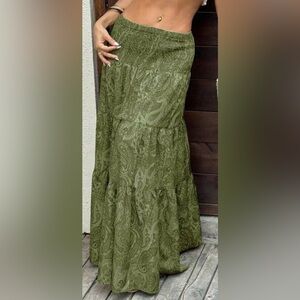 SHEIN Olive Green Maxi Skirt